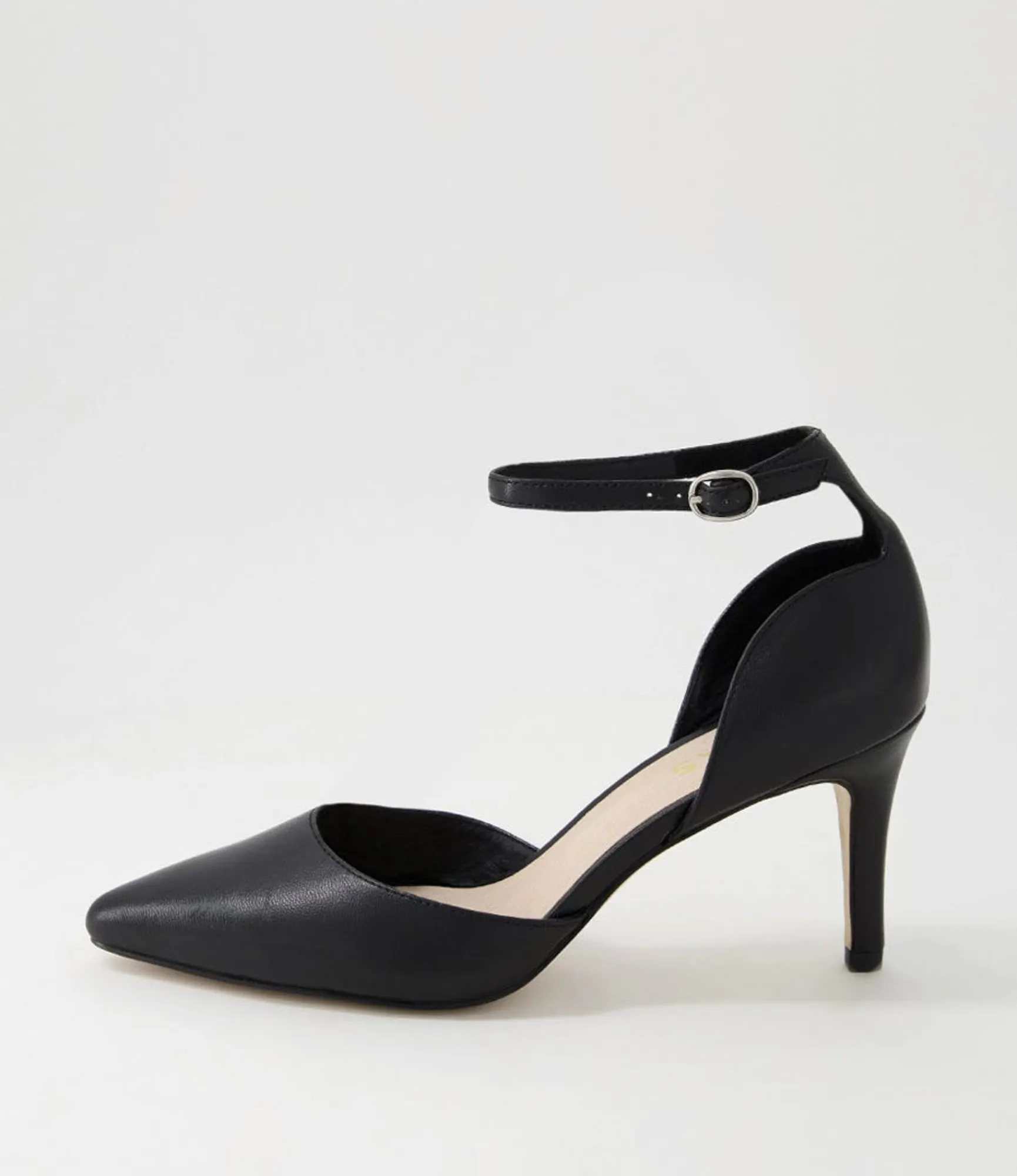 Cheap Midas Shoes Berly Black Leather Heels