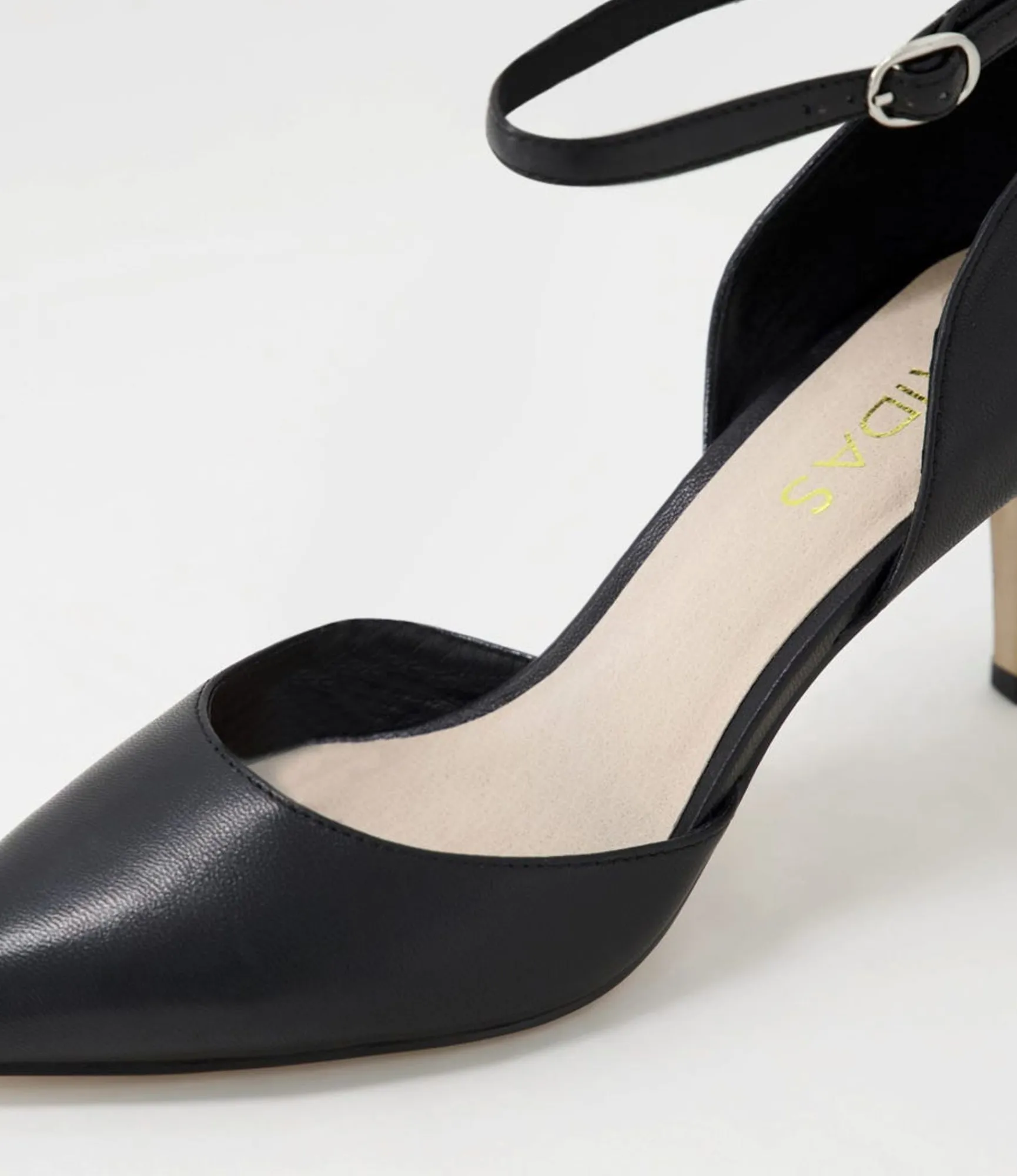 Cheap Midas Shoes Berly Black Leather Heels