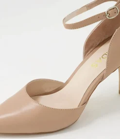 Flash Sale Midas Shoes Berly Dark Nude Leather Heels