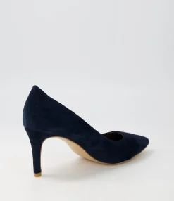 Store Midas Shoes Berri Navy Suede Pump Heels