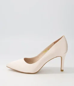 Hot Midas Shoes Berri Nude Satin Pump Heels