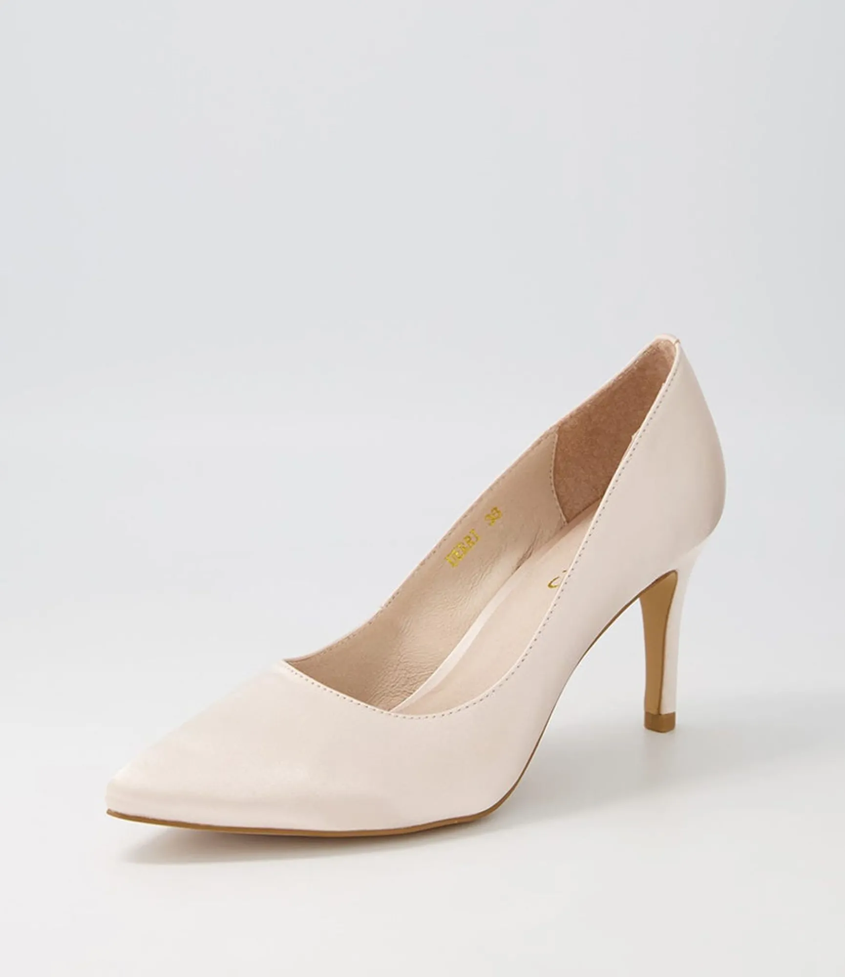 Hot Midas Shoes Berri Nude Satin Pump Heels