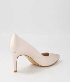 Hot Midas Shoes Berri Nude Satin Pump Heels