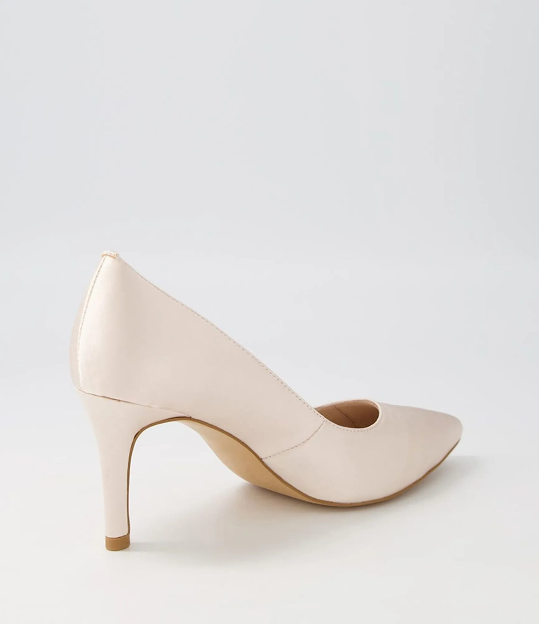 Hot Midas Shoes Berri Nude Satin Pump Heels