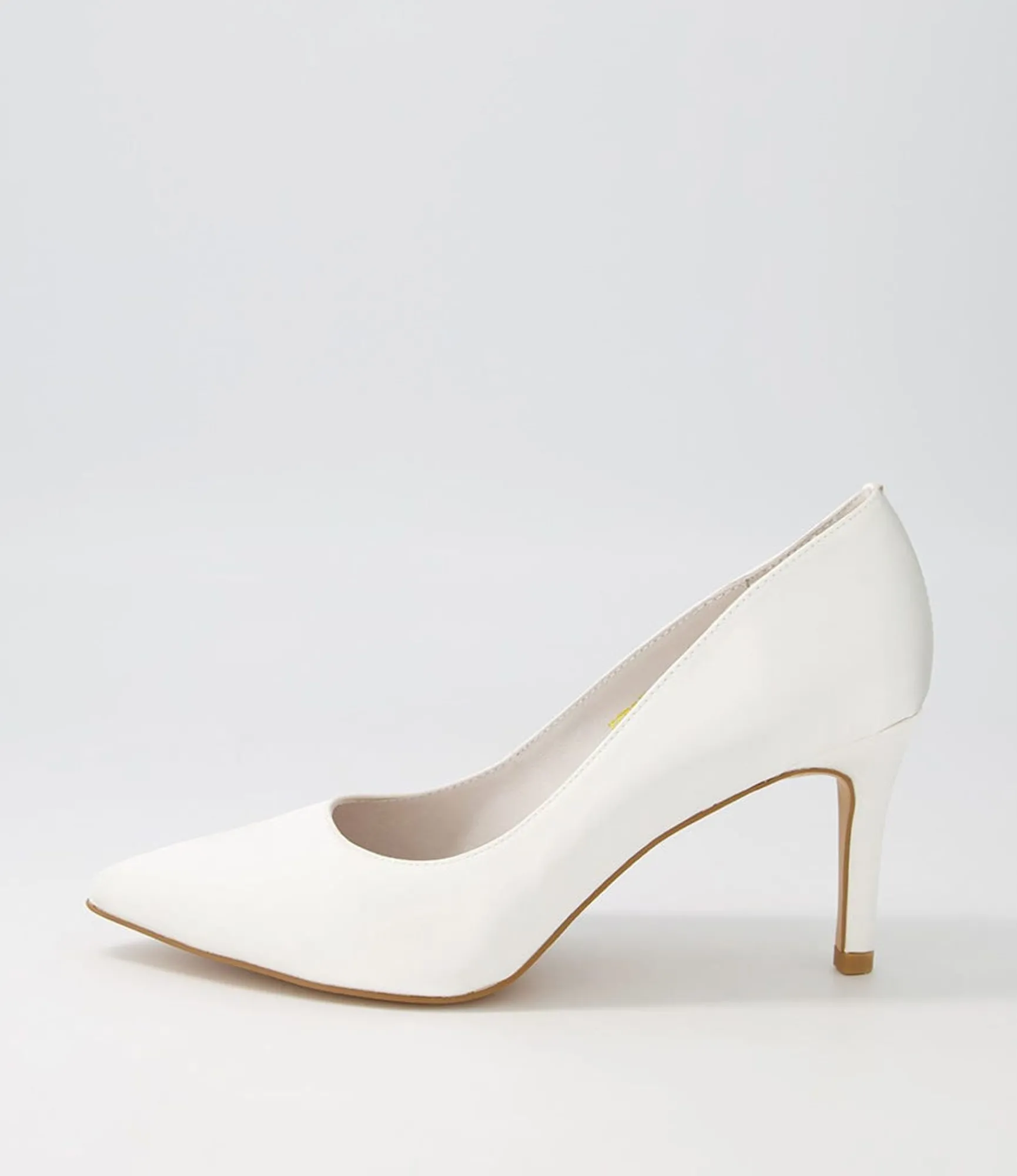 Hot Midas Shoes Berri White Satin Pump Heels