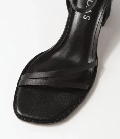 Cheap Midas Shoes Bestie Black Leather Sandals