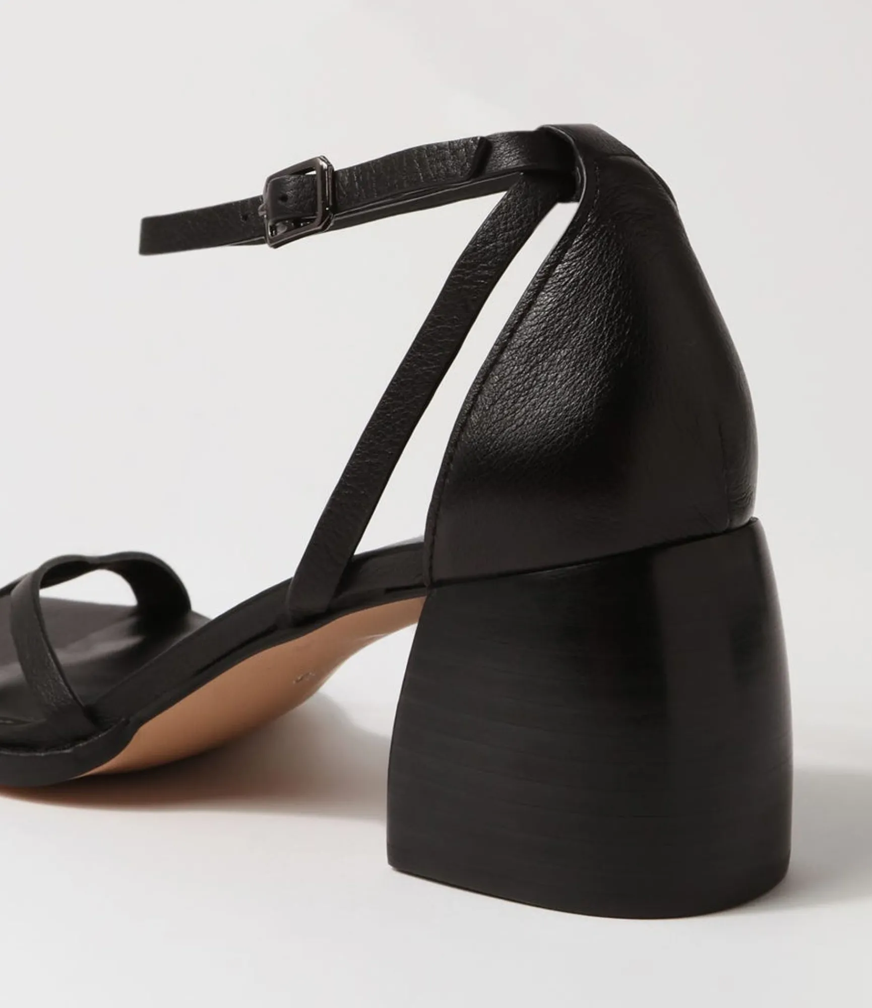 Cheap Midas Shoes Bestie Black Leather Sandals