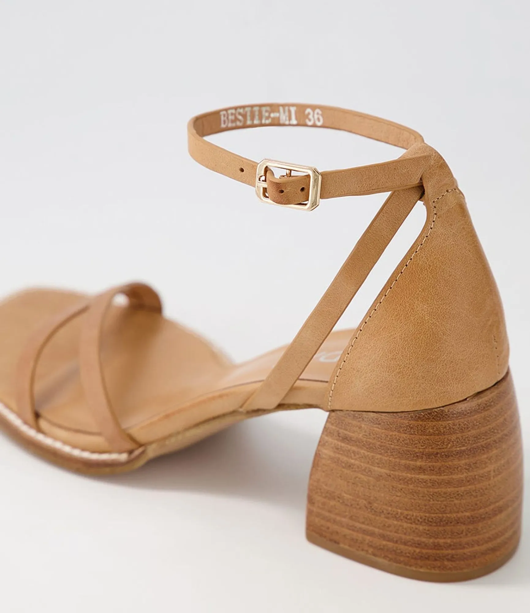 Best Midas Shoes Bestie Tan Natural Heel Leather Sandals