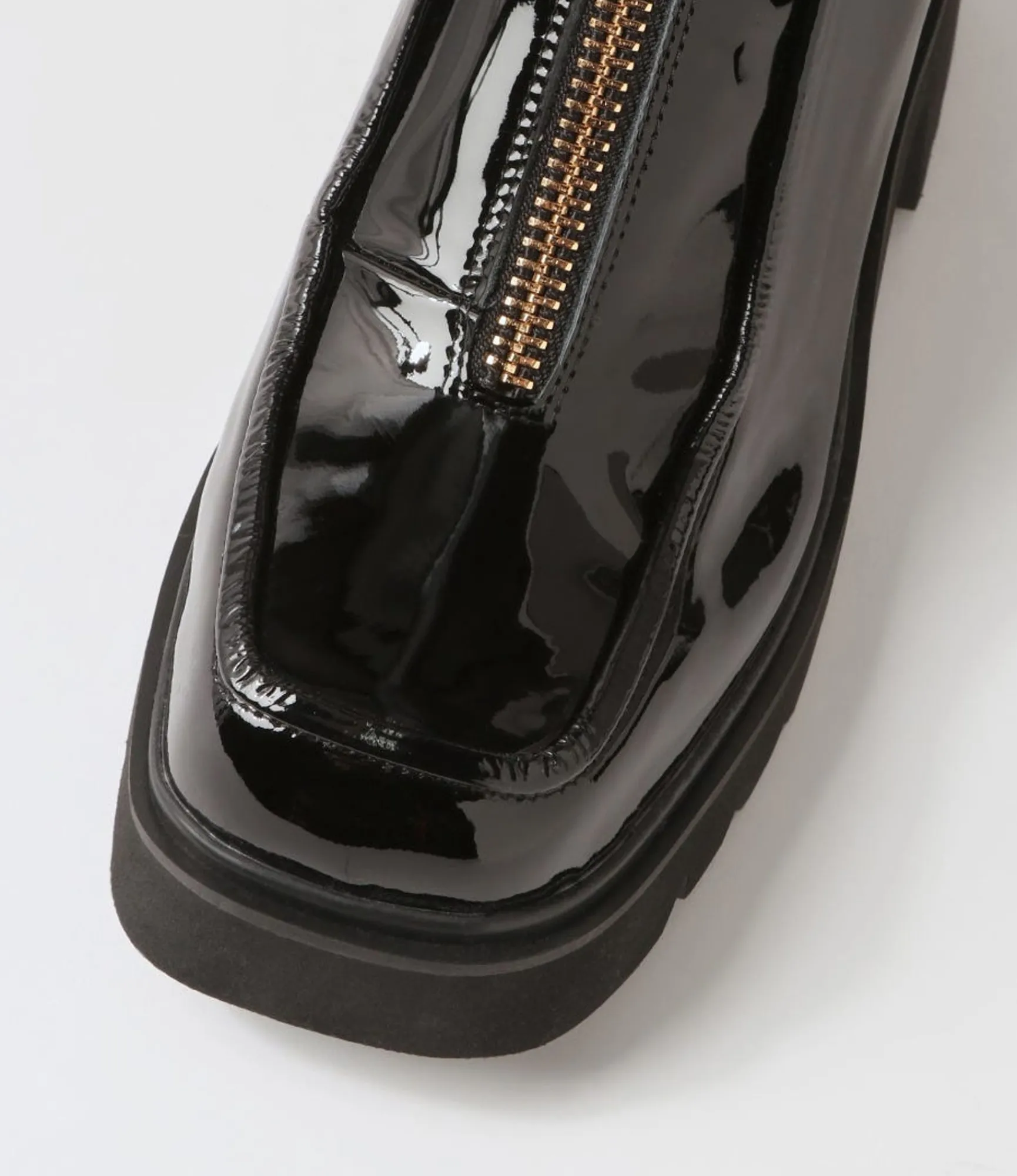 Outlet Midas Shoes Bilbee Black Patent Leather Ankle Boots