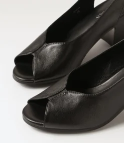 Flash Sale Midas Shoes Binda Black Leather Sandals
