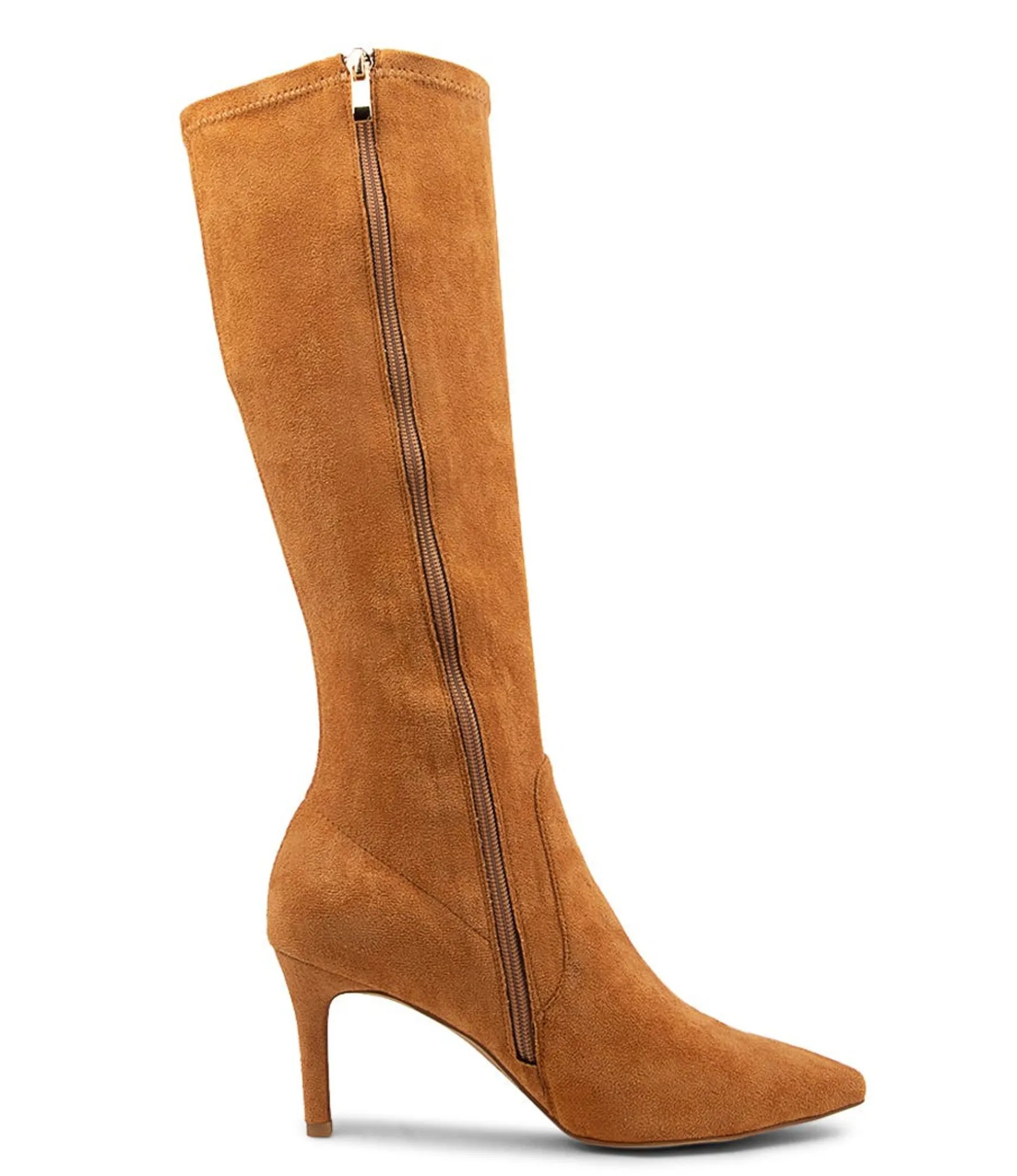 Clearance Midas Shoes Bobi Caramel Microsuede Knee High Boots