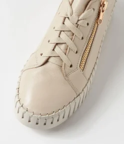 Sale Midas Shoes Braelyn Almond Leather Sneakers