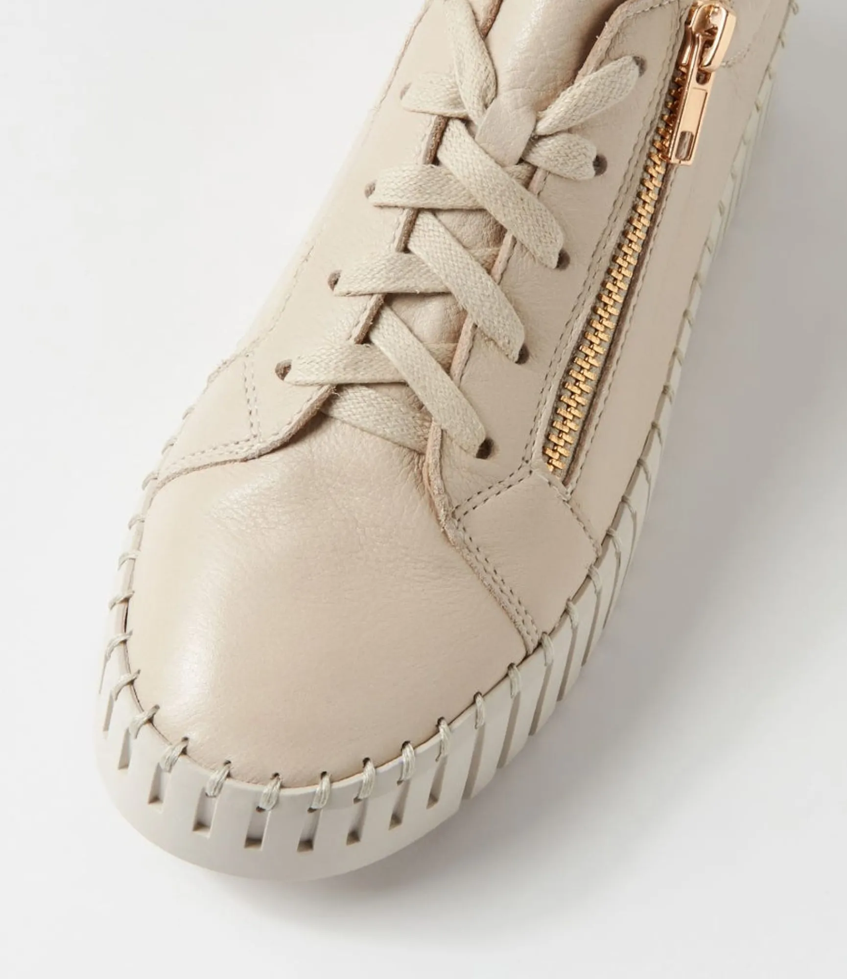 Sale Midas Shoes Braelyn Almond Leather Sneakers