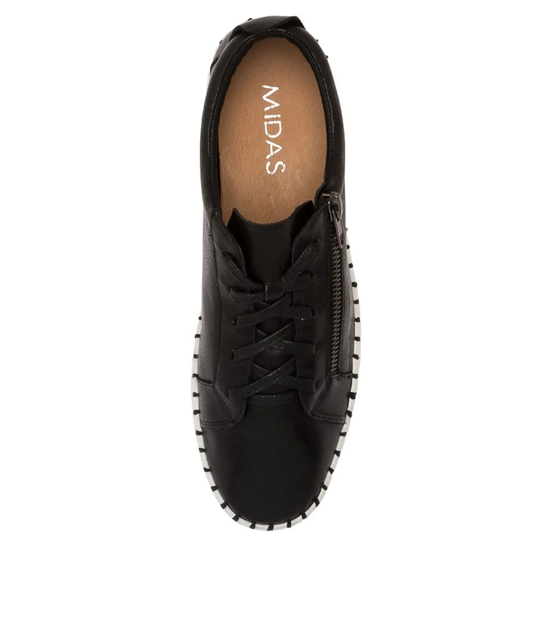 Shop Midas Shoes Braelyn Black Leather