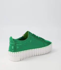 Cheap Midas Shoes Braelyn Emerald Patent Leather Sneakers