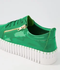 Cheap Midas Shoes Braelyn Emerald Patent Leather Sneakers