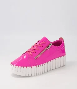 Store Midas Shoes Braelyn Hot Pink Patent Leather Sneakers