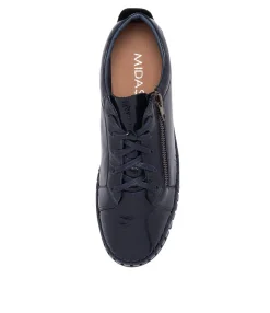Store Midas Shoes Braelyn Navy Patent Leather Sneakers Ns