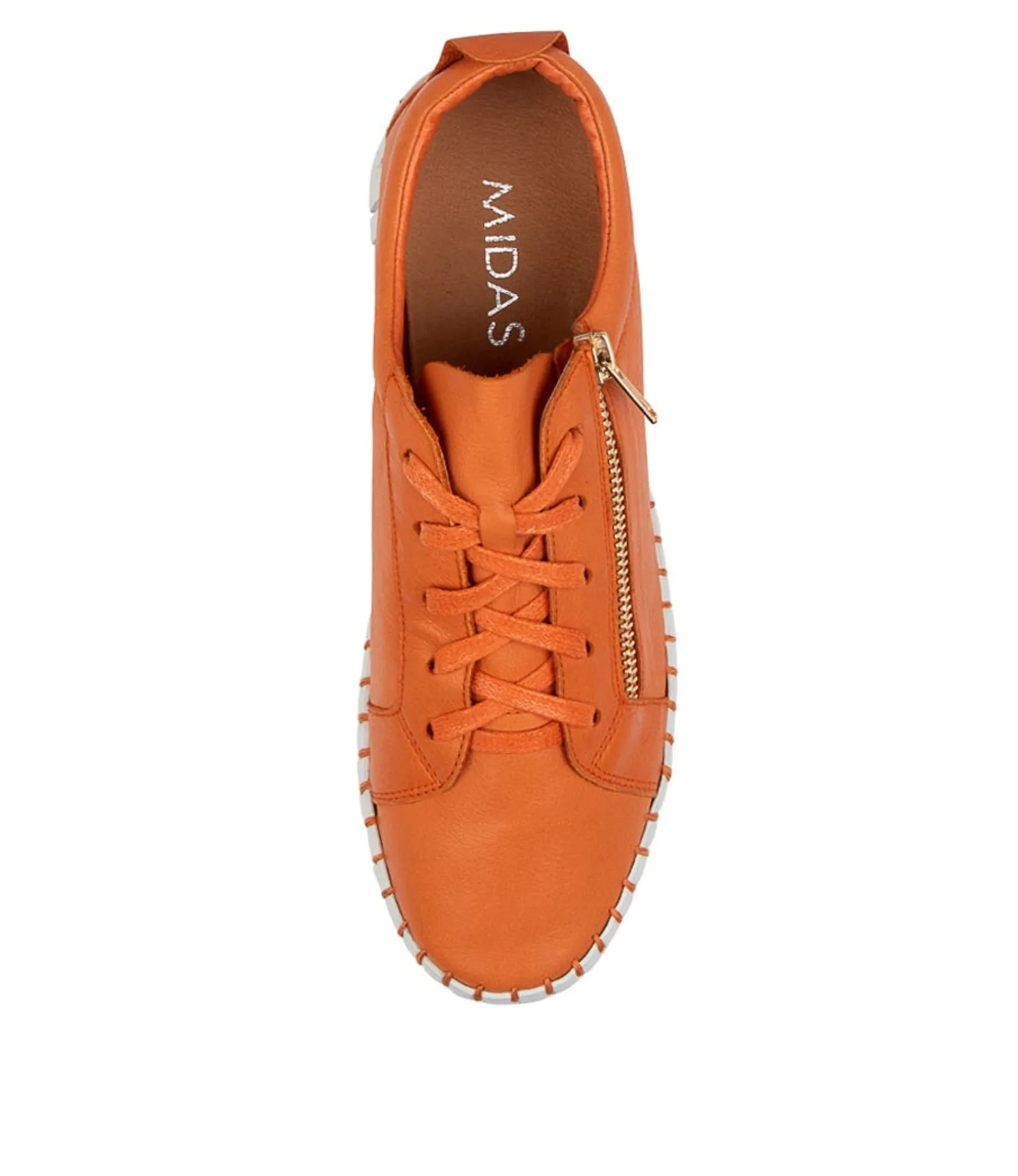 Clearance Midas Shoes Braelyn Orange Leather