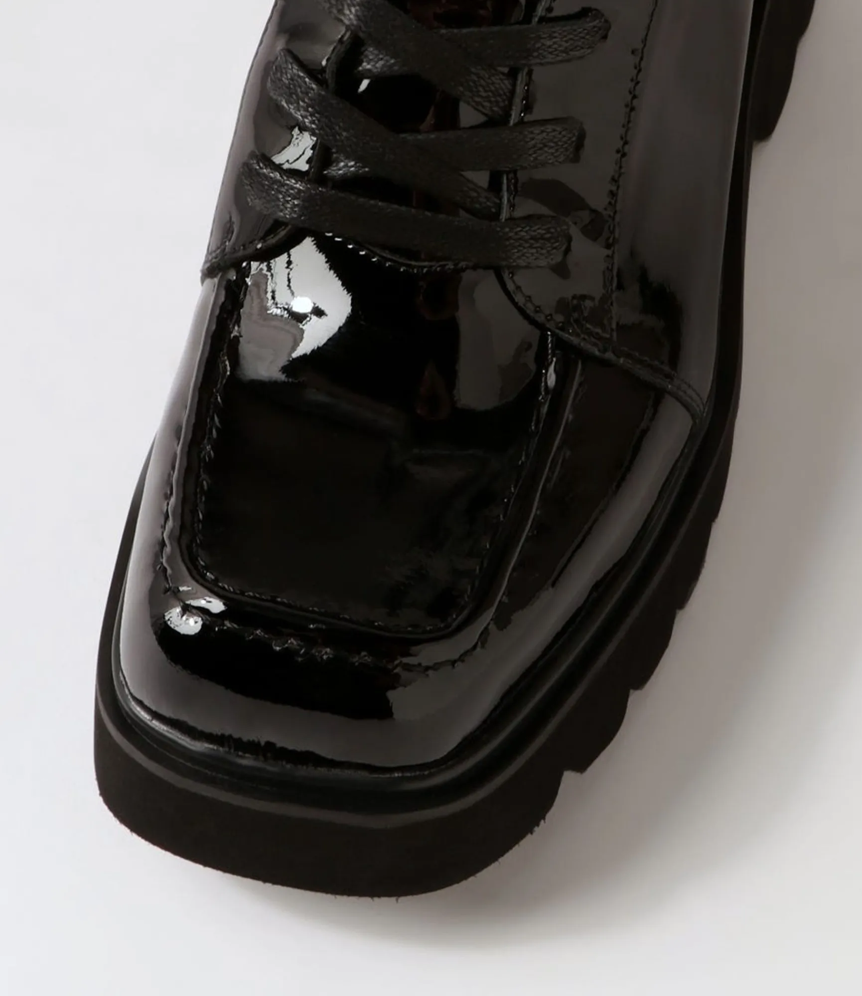 Clearance Midas Shoes Branda Black Patent Leather Heels