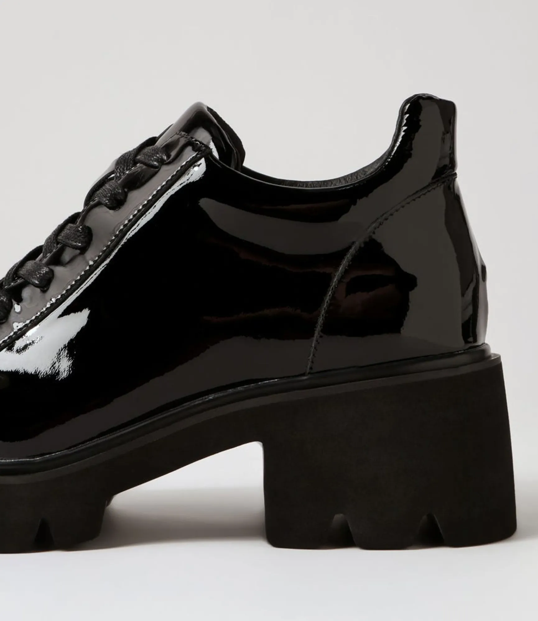 Clearance Midas Shoes Branda Black Patent Leather Heels