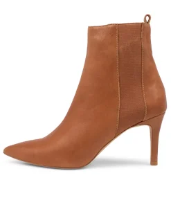 Outlet Midas Shoes Briann Tan Leather Ankle Boots