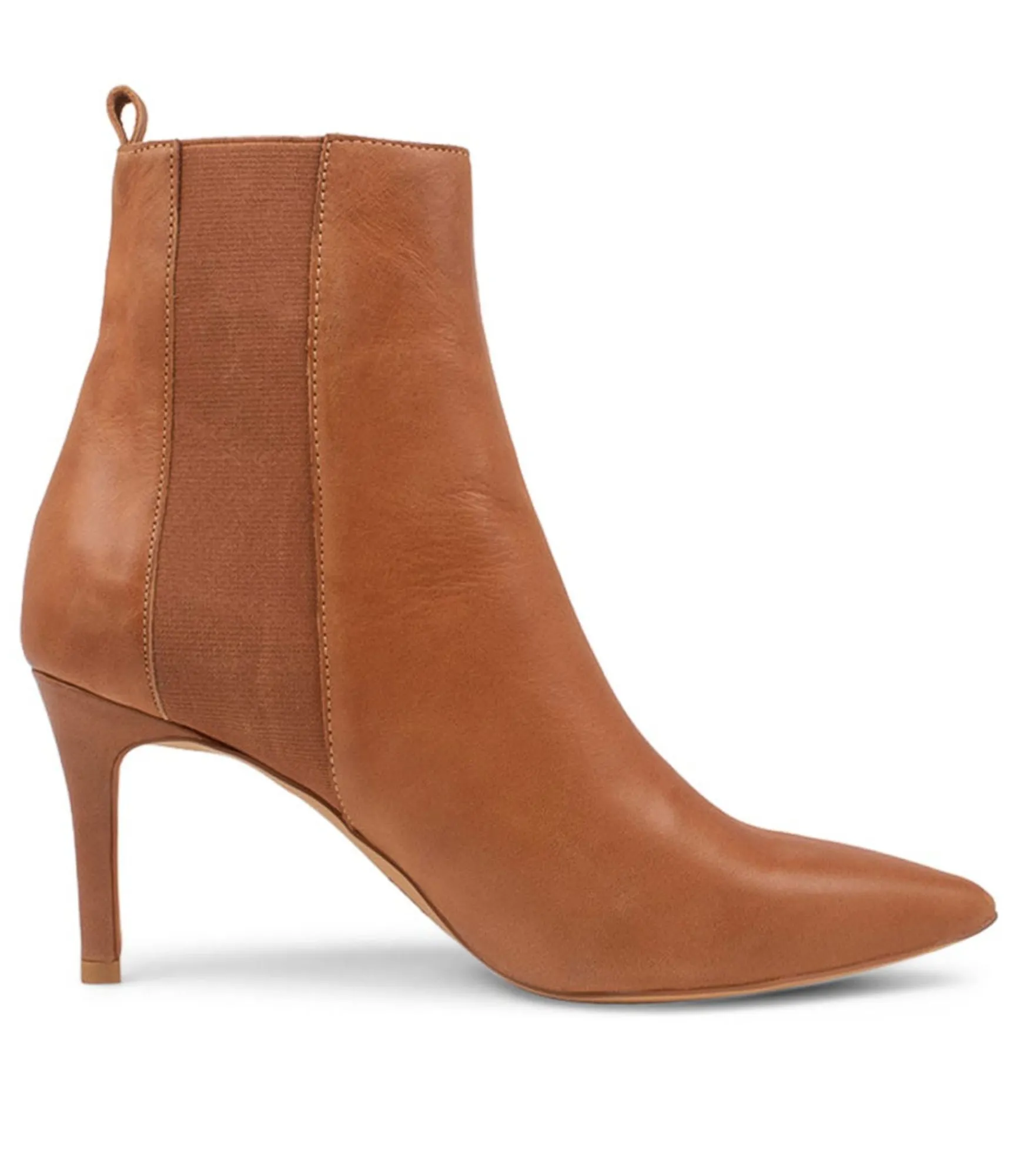 Outlet Midas Shoes Briann Tan Leather Ankle Boots