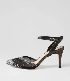 Best Sale Midas Shoes Britts Black Shimmer Silver Multi Heels