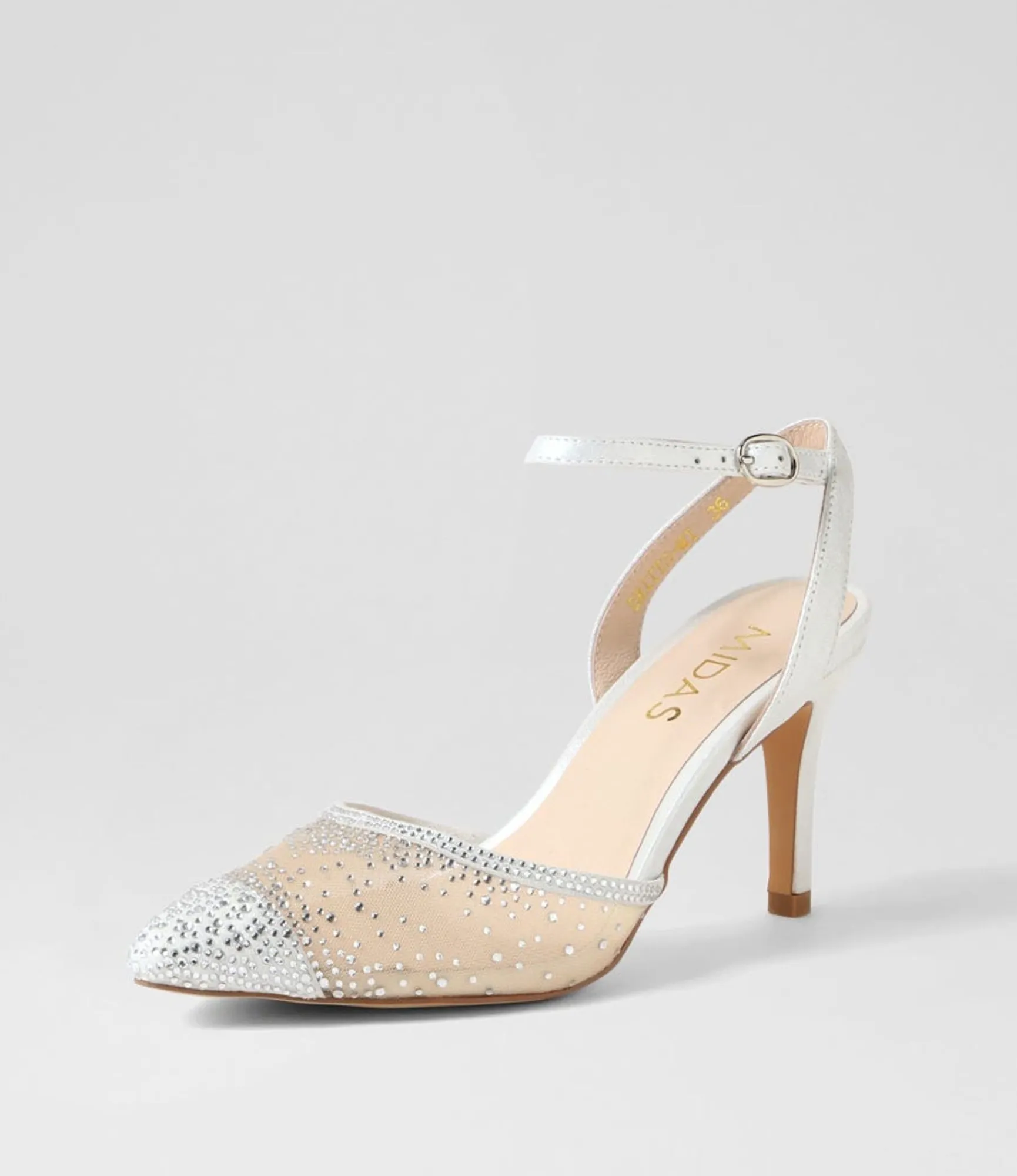Fashion Midas Shoes Britts Silver Multi Pump Heels