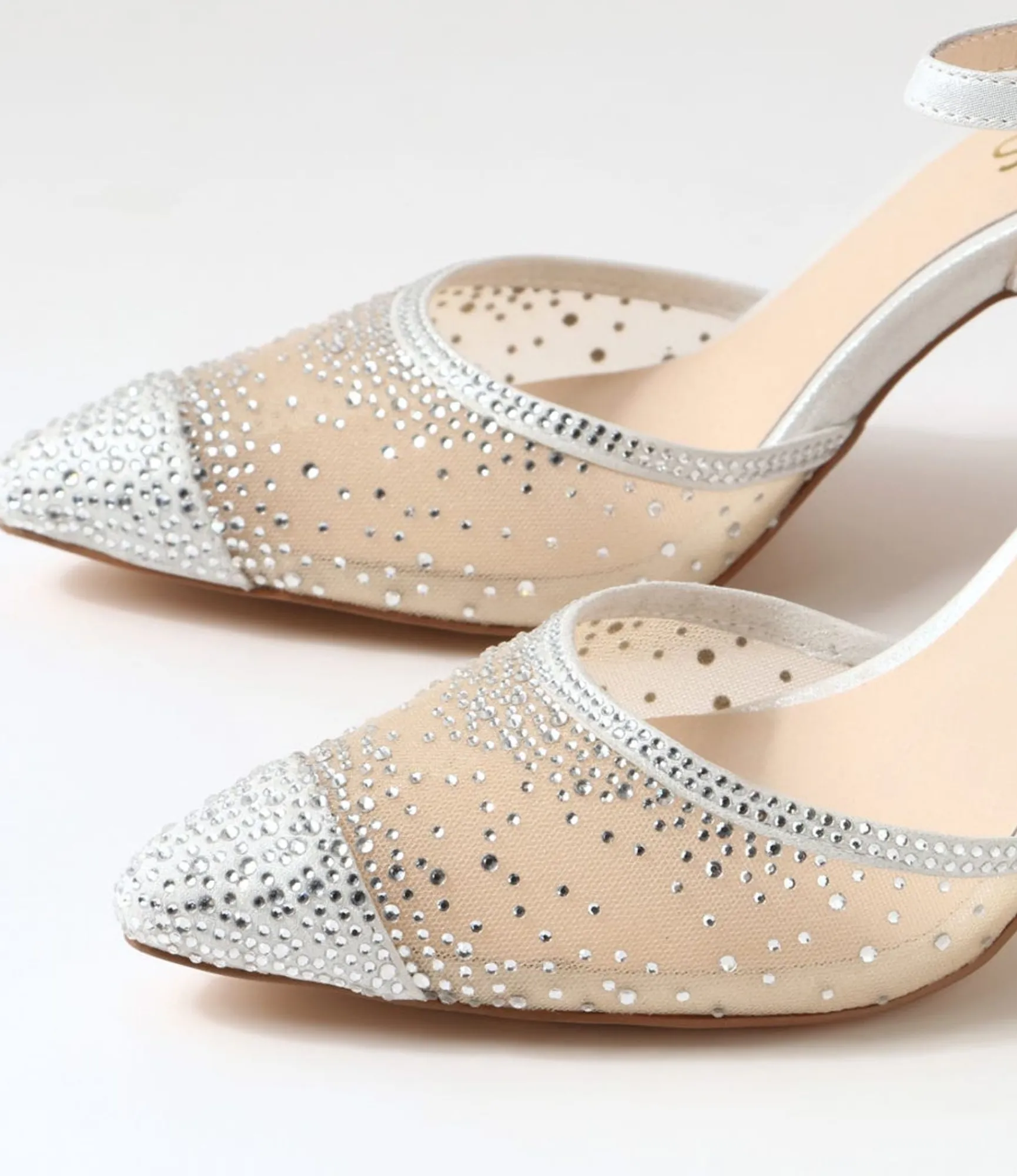 Fashion Midas Shoes Britts Silver Multi Pump Heels