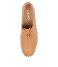 Clearance Midas Shoes Brooks Dk Tan Leather