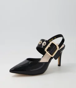 Flash Sale Midas Shoes Brya Black Patent Leather Pump Heels