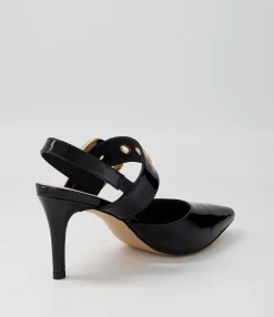 Flash Sale Midas Shoes Brya Black Patent Leather Pump Heels