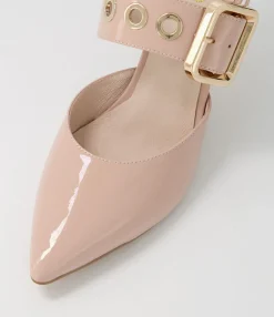 Best Midas Shoes Brya Nude Patent Leather Pump Heels