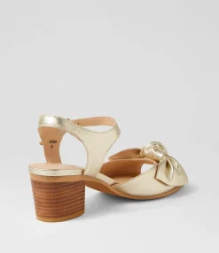 Cheap Midas Shoes Bubbs Pale Gold Leather Sandals