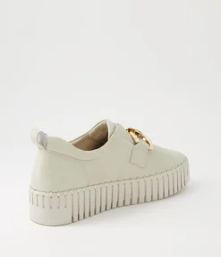 Sale Midas Shoes Buckles Almond Leather Sneakers