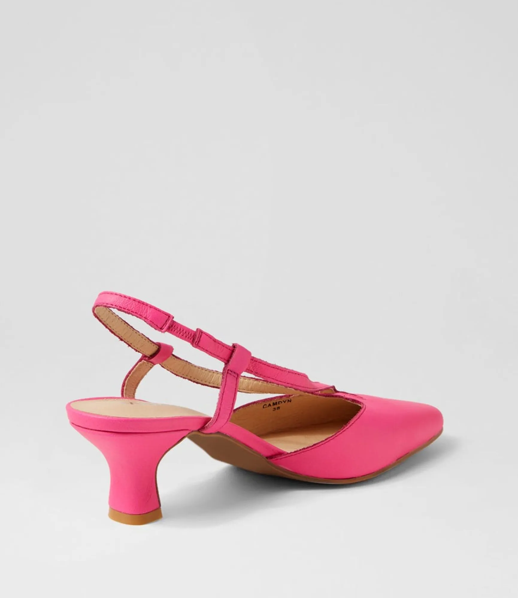 Best Midas Shoes Camdyn Hot Pink Leather Heels