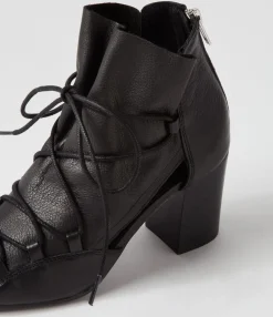 Clearance Midas Shoes Capell Black Leather Sandals