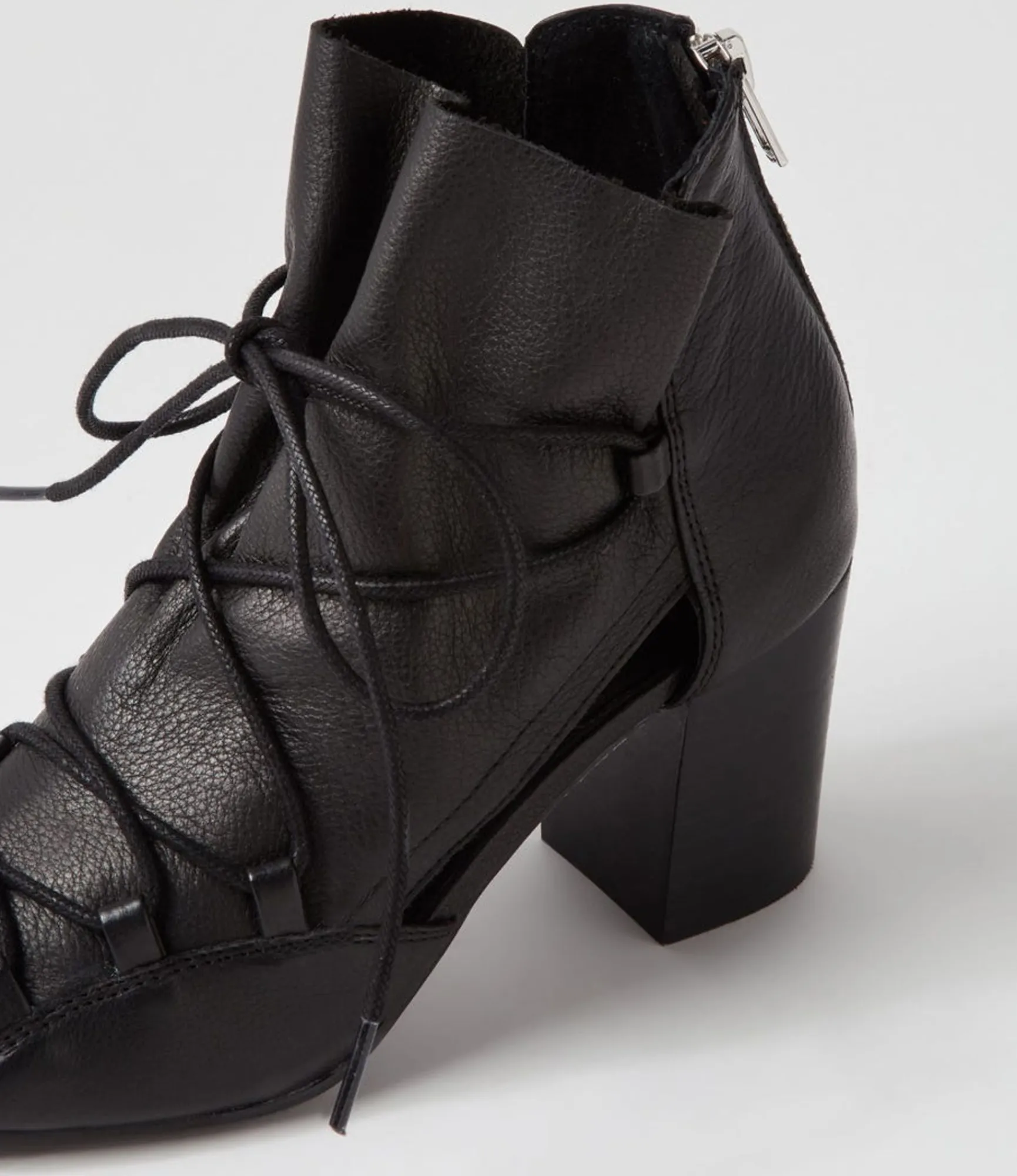 Clearance Midas Shoes Capell Black Leather Sandals