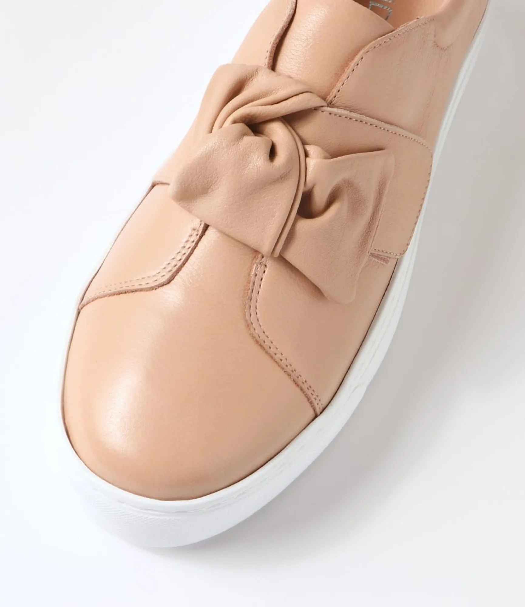 Fashion Midas Shoes Cayn Dark Nude Leather Sneakers