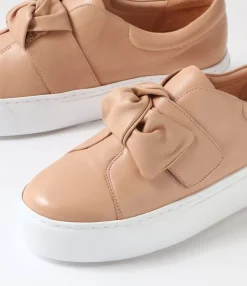Fashion Midas Shoes Cayn Dark Nude Leather Sneakers