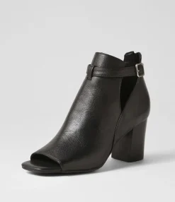 Fashion Midas Shoes Cerene Black Leather Sandals