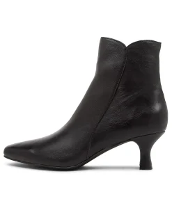 Cheap Midas Shoes Chaz Black Leather Ankle Boots