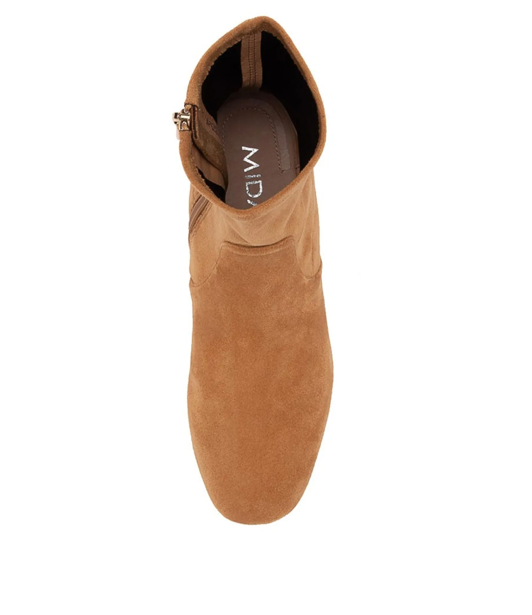Outlet Midas Shoes Checker Camel Microsuede Ankle Boots