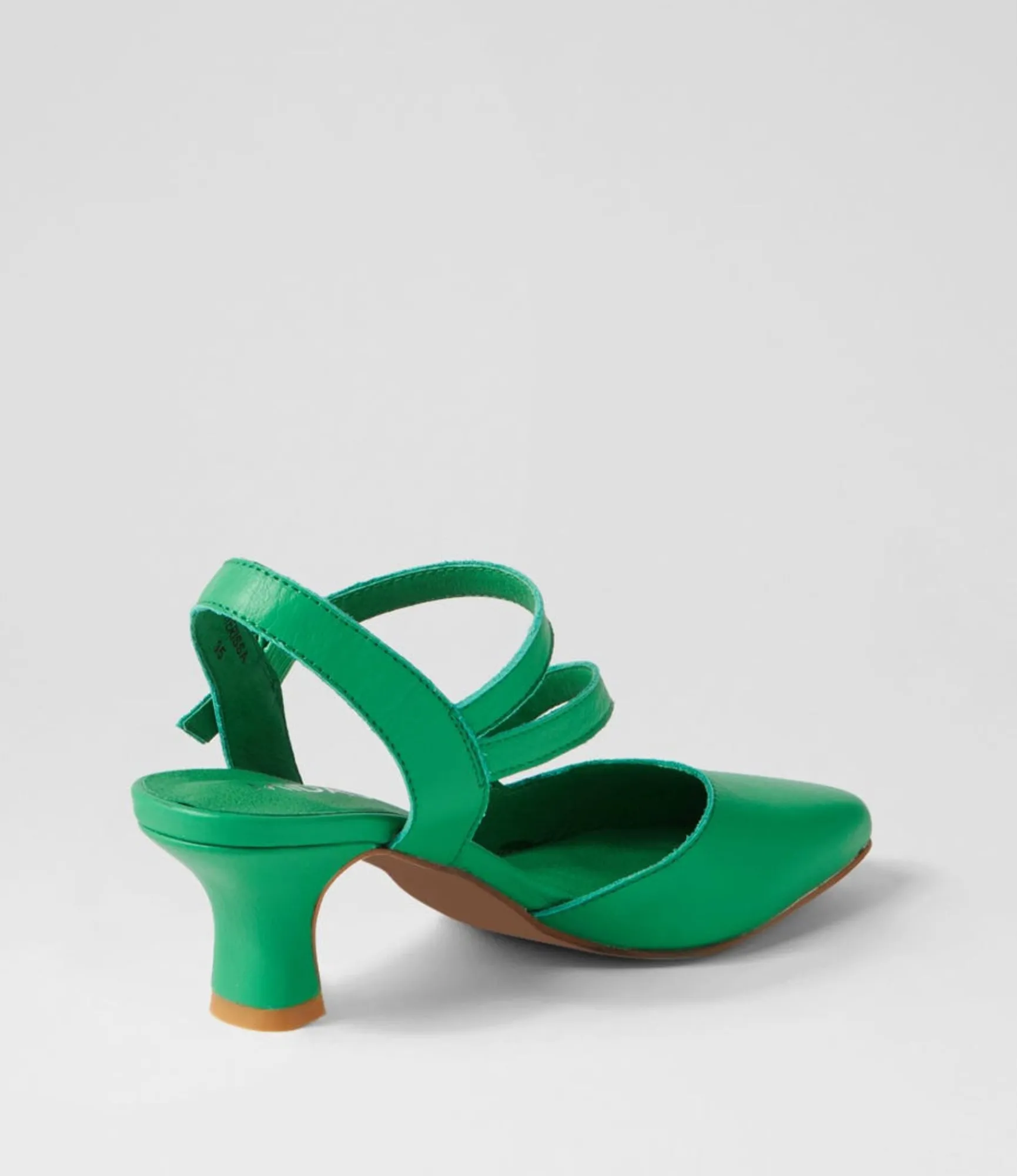 Cheap Midas Shoes Cherissa Bright Emerald Leather Heels