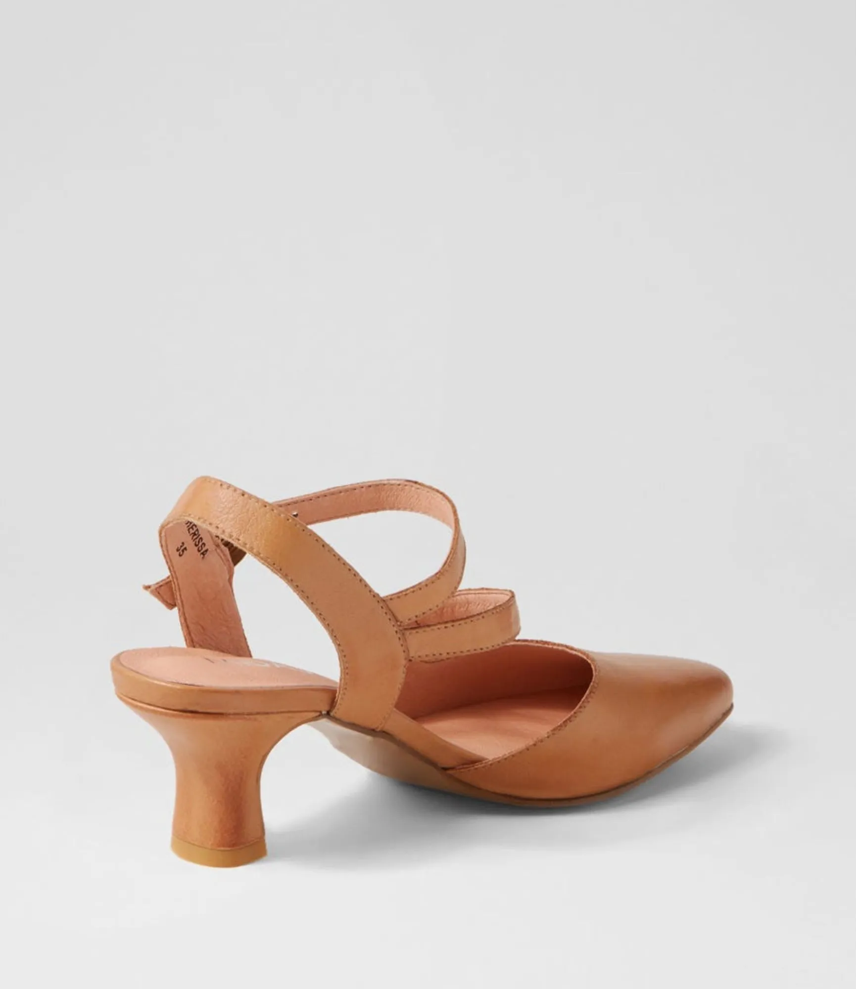 Flash Sale Midas Shoes Cherissa Tan Leather Heels
