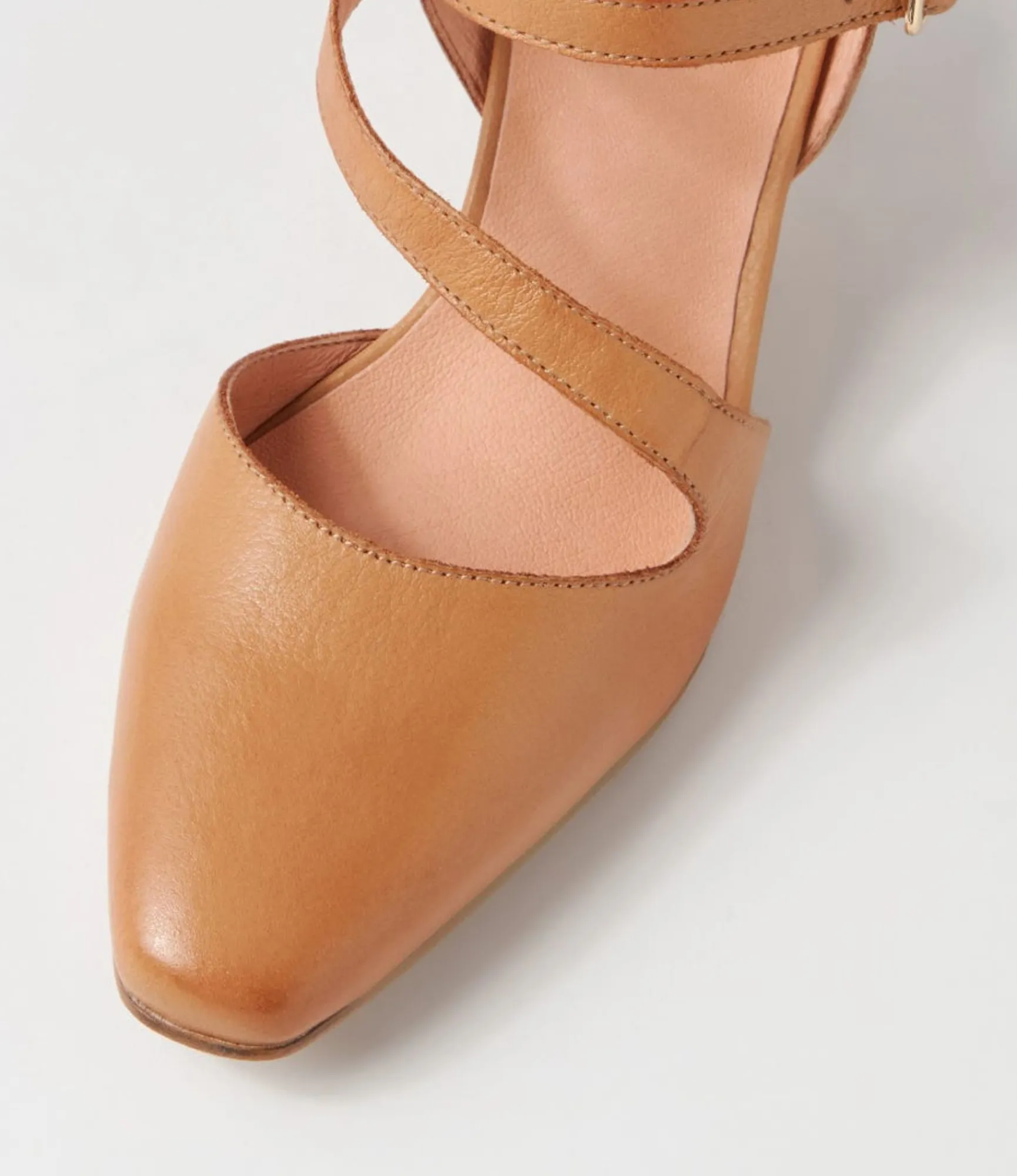 Flash Sale Midas Shoes Cherissa Tan Leather Heels
