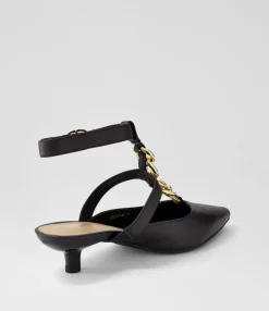 Store Midas Shoes Chille Black Leather Heels