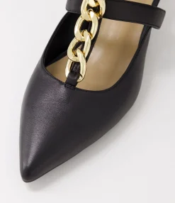 Store Midas Shoes Chille Black Leather Heels
