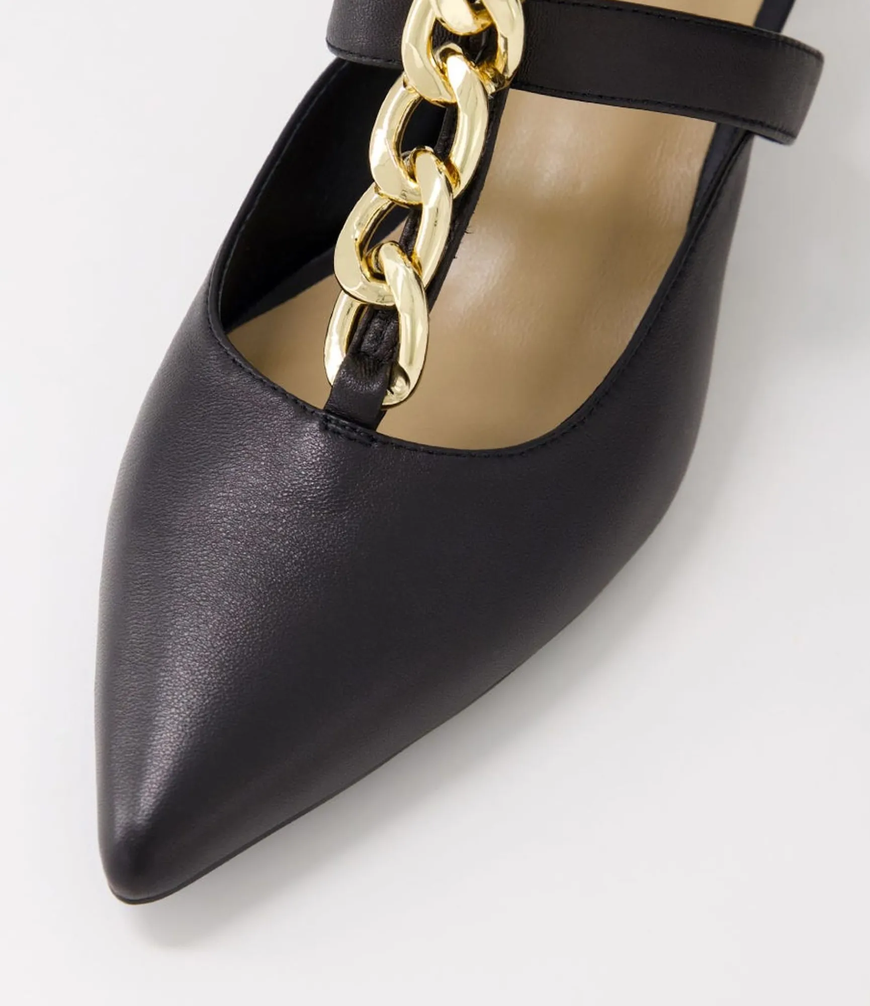 Store Midas Shoes Chille Black Leather Heels